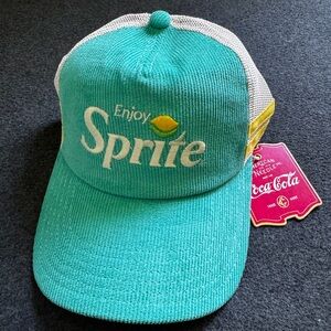 Rare Enjoy Sprite 2 Stripe American Needle Green Corduroy Mesh Snapback Hat New